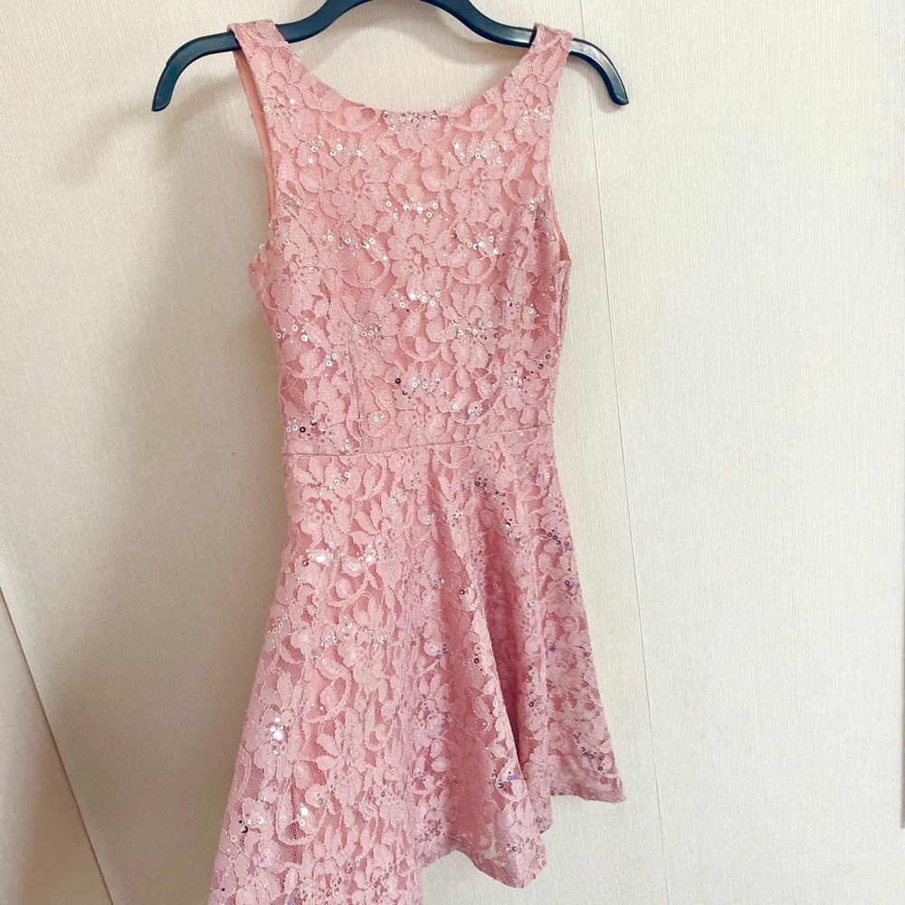 Speechless Pink Sequined A-Line Dress
